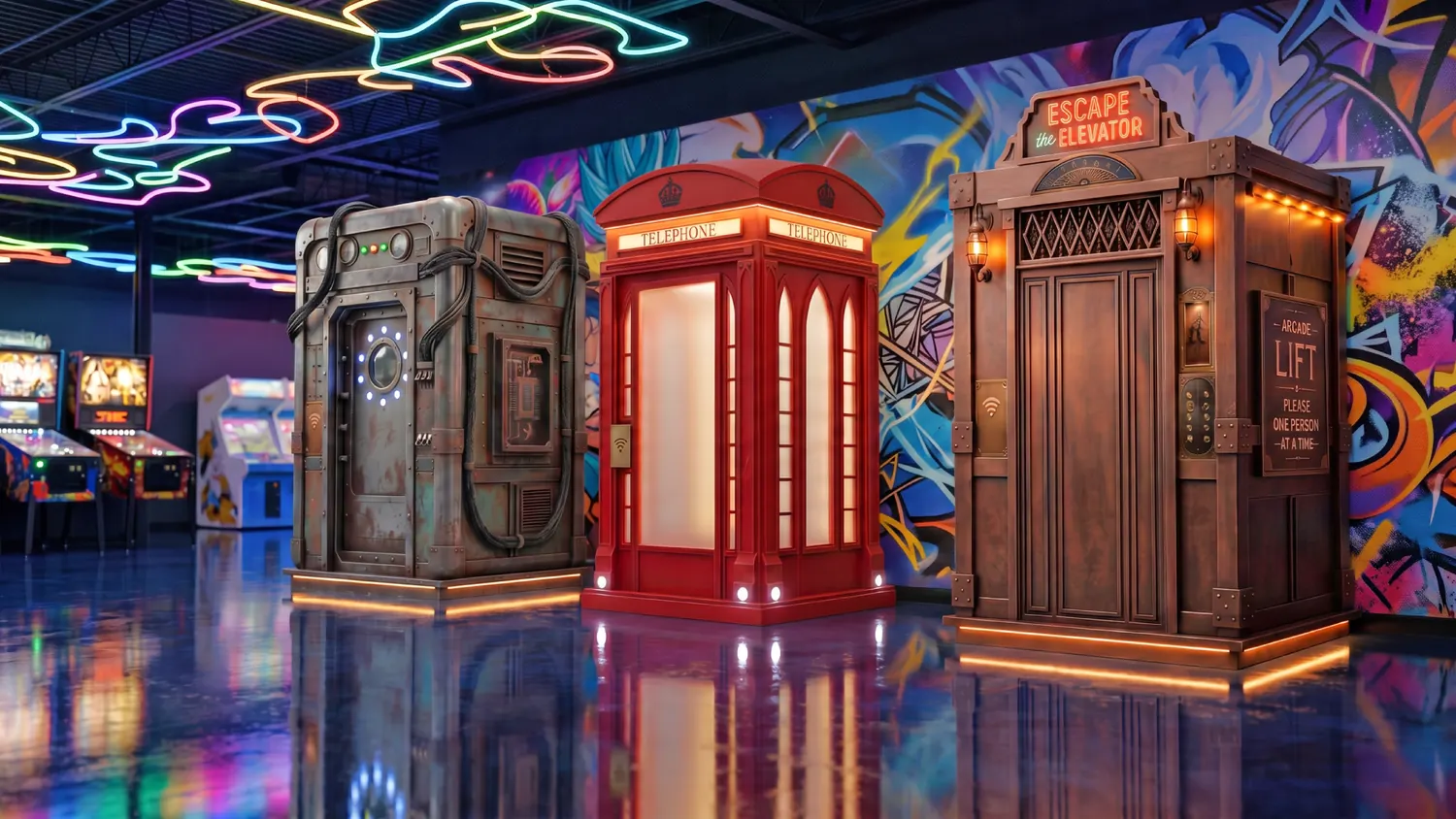 Escape Arcade units in an arcade