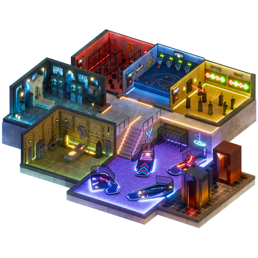 Isometric entertainment floor
